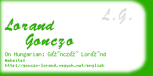 lorand gonczo business card